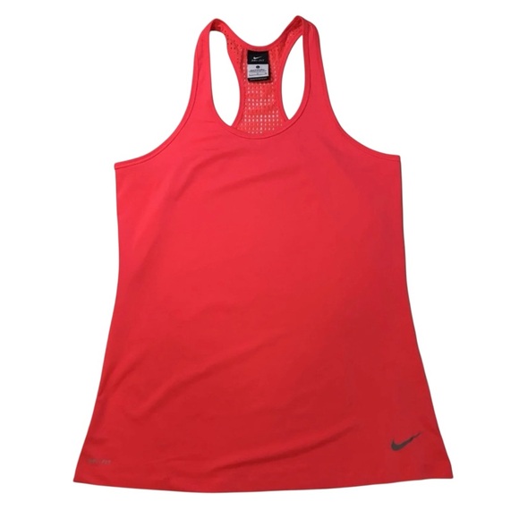 Nike Tank Salmon Color Shirt Ladies Comfort Athletic Running DriFit Women Large - Picture 1 of 9